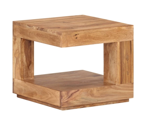 vidaXL Mesa de centro de madera maciza de acacia 45x45x40 cm