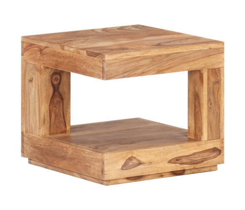 Mesa de centro de madera maciza de acacia 45x45x40 cm