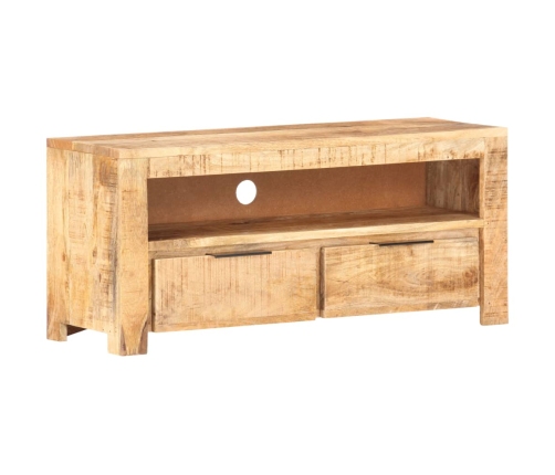 Mueble de TV madera maciza de mango rugosa 90x30x40 cm