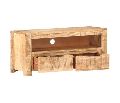 Mueble de TV madera maciza de mango rugosa 90x30x40 cm