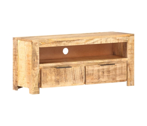 Mueble de TV madera maciza de mango rugosa 90x30x40 cm