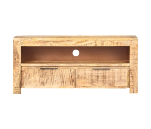 Mueble de TV madera maciza de mango rugosa 90x30x40 cm