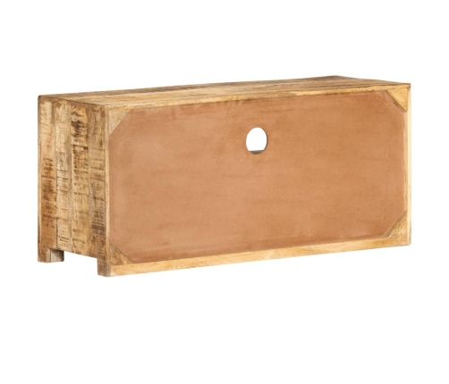 Mueble de TV madera maciza de mango rugosa 90x30x40 cm