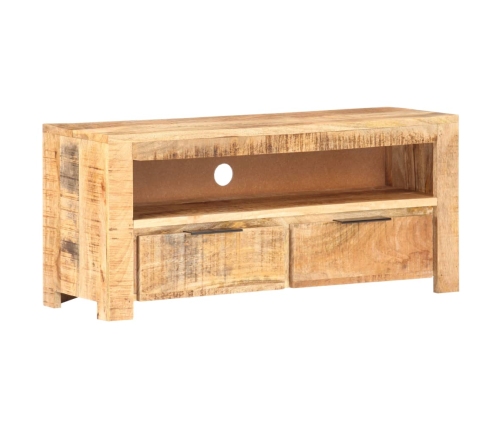 Mueble de TV madera maciza de mango rugosa 90x30x40 cm