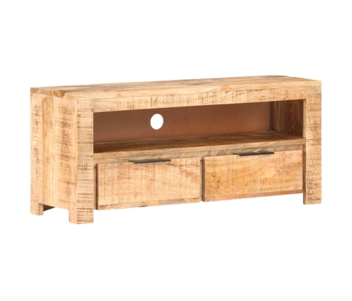 Mueble de TV madera maciza de mango rugosa 90x30x40 cm