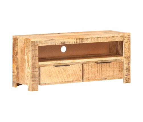 Mueble de TV madera maciza de mango rugosa 90x30x40 cm