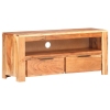 Mueble de TV de madera maciza de acacia 90x30x40 cm