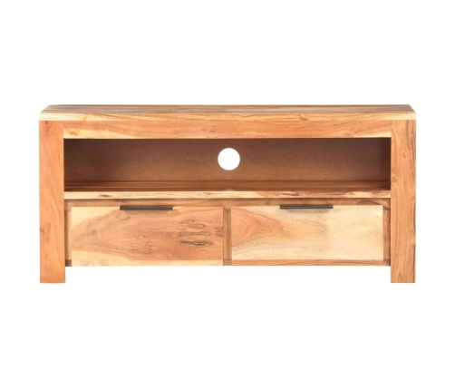 Mueble de TV de madera maciza de acacia 90x30x40 cm