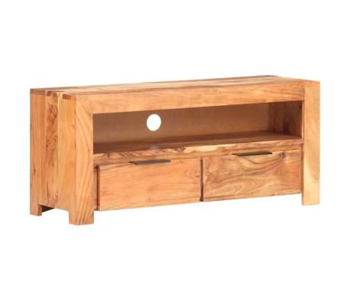 Mueble de TV de madera maciza de acacia 90x30x40 cm