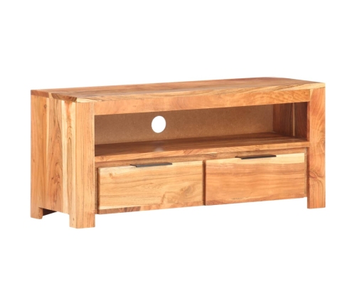 Mueble de TV de madera maciza de acacia 90x30x40 cm