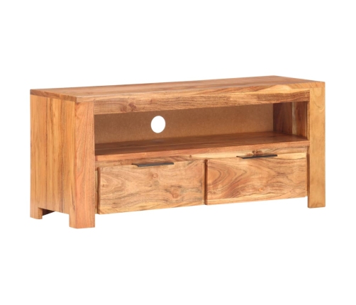 Mueble de TV de madera maciza de acacia 90x30x40 cm