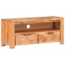 Mueble de TV de madera maciza de acacia 90x30x40 cm