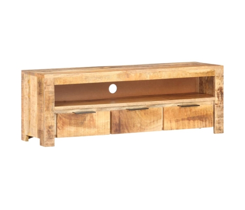 Mueble para TV de madera maciza de mango rugosa 119x30x41 cm