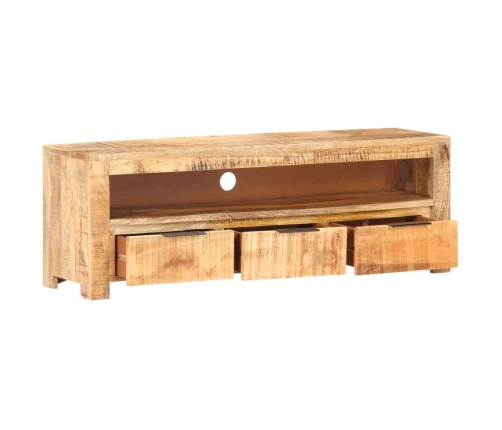 Mueble para TV de madera maciza de mango rugosa 119x30x41 cm