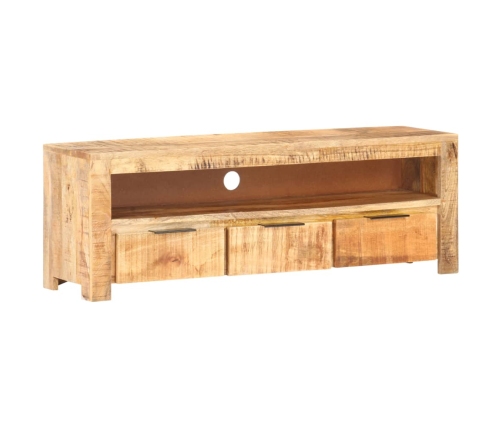 Mueble para TV de madera maciza de mango rugosa 119x30x41 cm