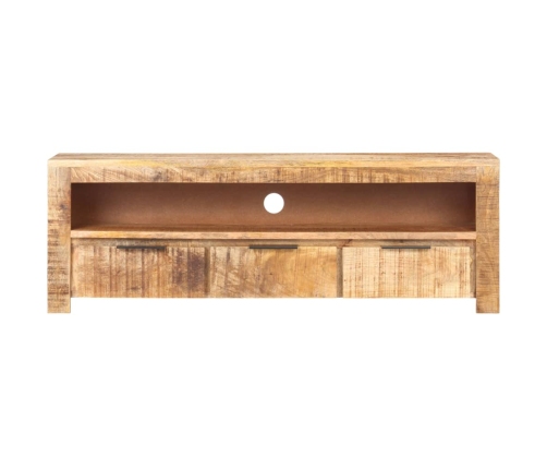 Mueble para TV de madera maciza de mango rugosa 119x30x41 cm