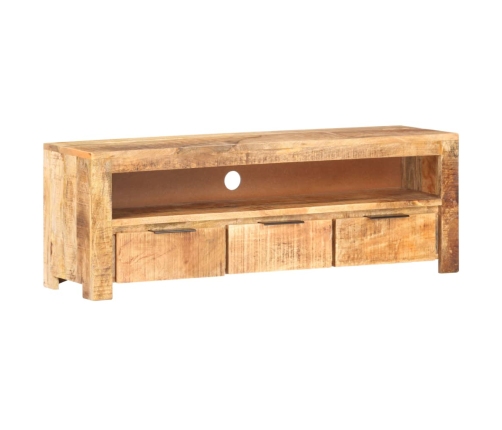 Mueble para TV de madera maciza de mango rugosa 119x30x41 cm