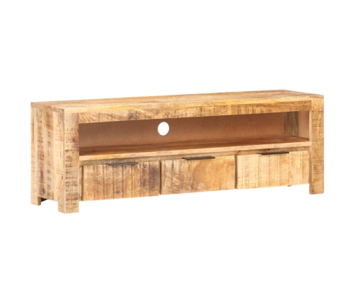 Mueble para TV de madera maciza de mango rugosa 119x30x41 cm