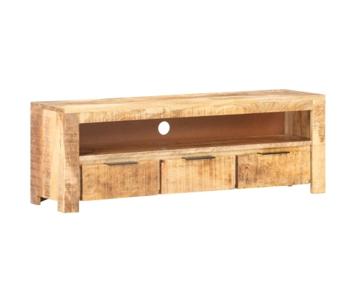 Mueble para TV de madera maciza de mango rugosa 119x30x41 cm