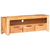 Mueble para TV de madera maciza de acacia 119x30x41 cm