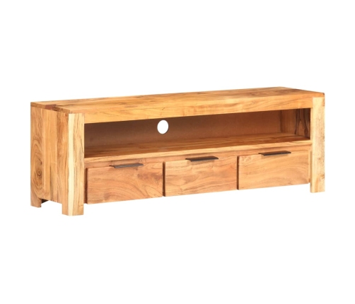 Mueble para TV de madera maciza de acacia 119x30x41 cm