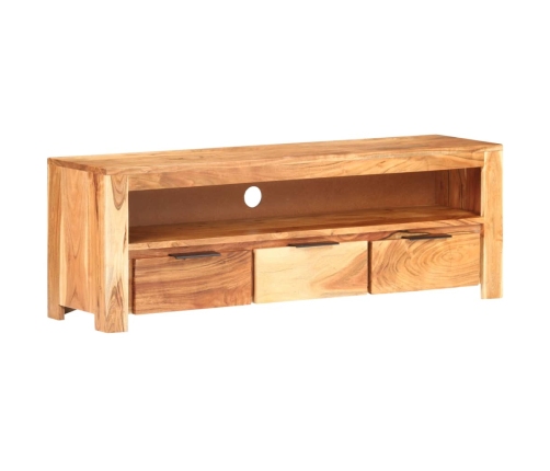 Mueble para TV de madera maciza de acacia 119x30x41 cm