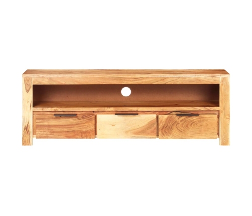 Mueble para TV de madera maciza de acacia 119x30x41 cm