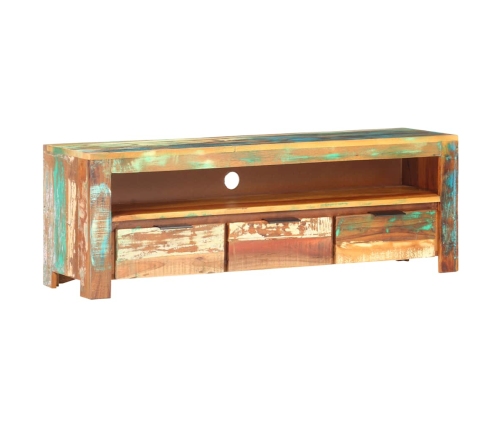 Mueble para TV de madera maciza reciclada 119x30x41 cm