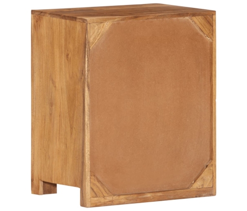 Mesita de noche de madera maciza de acacia 40x30x50 cm