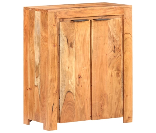 Aparador de madera maciza de acacia 59x33x75 cm