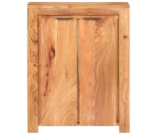 Aparador de madera maciza de acacia 59x33x75 cm