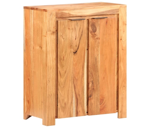 Aparador de madera maciza de acacia 59x33x75 cm