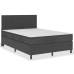 Cama box spring tela gris oscuro 140x200 cm