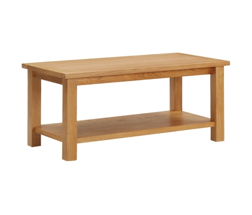 Mesa de centro de madera maciza de roble 90x45x40cm