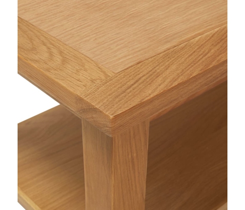 Mesa de centro de madera maciza de roble 90x45x40cm