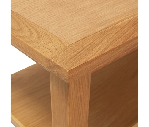 Mesa de centro de madera maciza de roble 110x55x40 cm