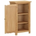 Aparador de madera de roble maciza 45x32x85 cm