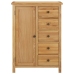 Armario de madera maciza de roble 76x52x105 cm