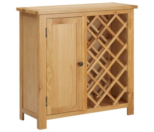 Botellero para 11 botellas de vino 80x32x80 cm madera de roble