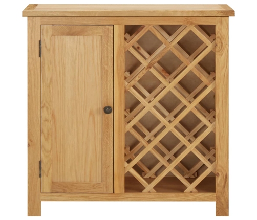 Botellero para 11 botellas de vino 80x32x80 cm madera de roble