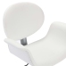 Silla de oficina giratoria de cuero sintético blanco