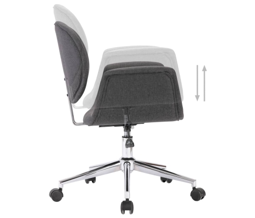 Silla de oficina giratoria de tela gris