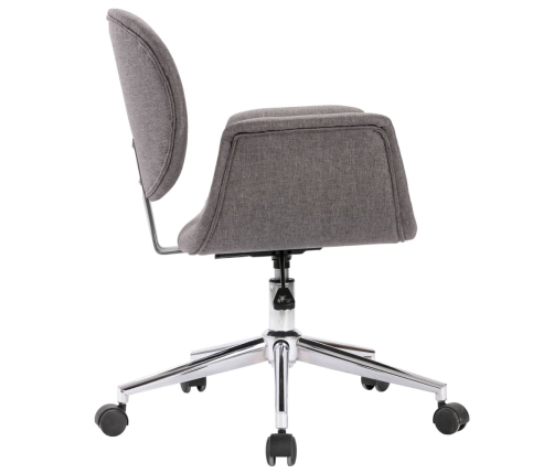 Silla de oficina giratoria de tela gris