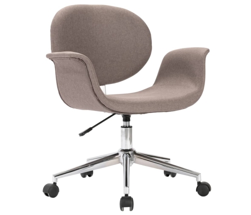 Silla de oficina giratoria de tela gris taupe