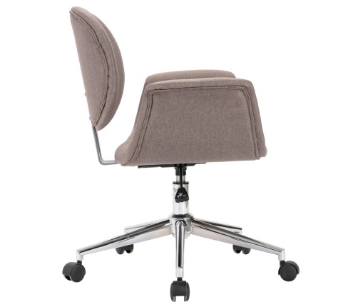 Silla de oficina giratoria de tela gris taupe