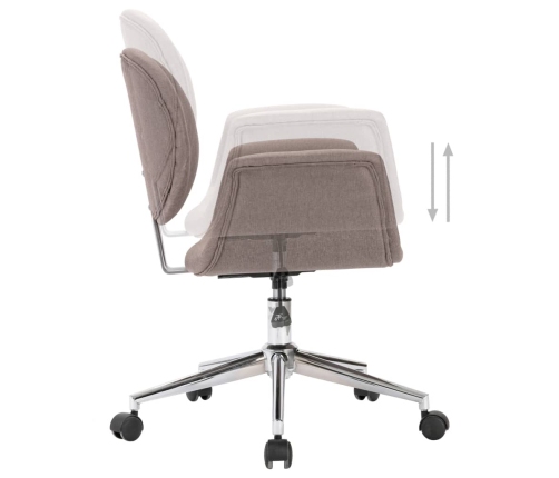 Silla de oficina giratoria de tela gris taupe