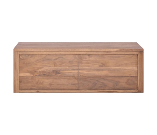 Mueble de baño de pared madera maciza de teca 90x45x30 cm