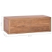 Mueble de baño de pared madera maciza de teca 90x45x30 cm