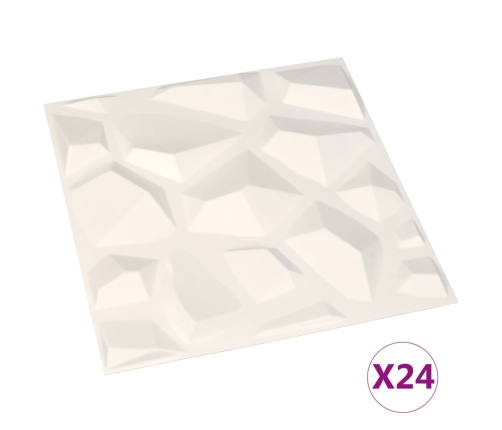 vidaXL Paneles de pared 3D 24 unidades 0,5x0,5 m 6 m²