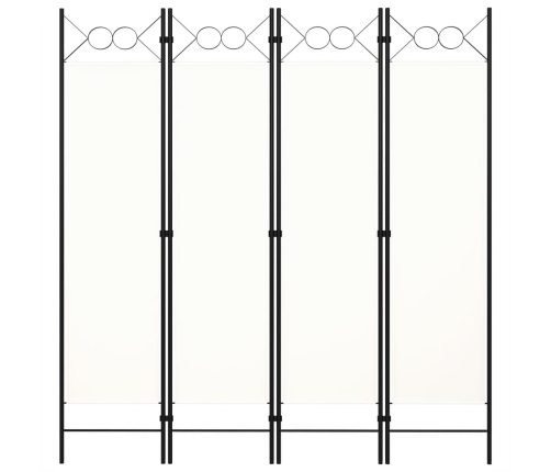 Biombo divisor de 4 paneles blanco 160x180 cm